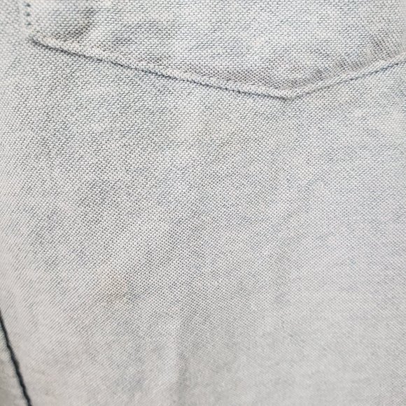 H&M Women's Sz Large Chambray Cotton Long Sleeve Button Down Regular Fit Shirt - Picture 5 of 11